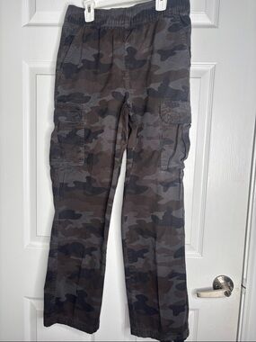 The Children's Place Boys Camo Cargo Pants - Black & Dark Gray